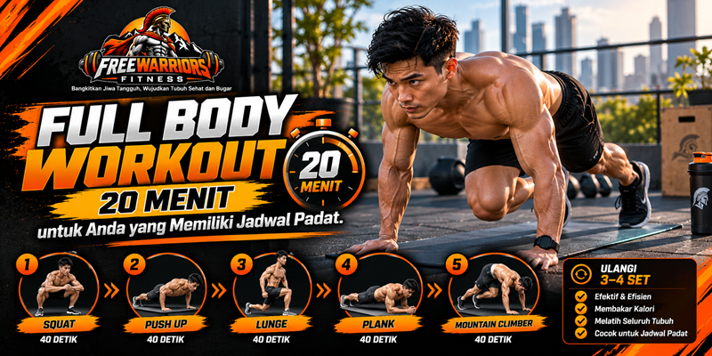 Full Body Workout 20 Menit untuk Anda yang Memiliki Jadwal Padat