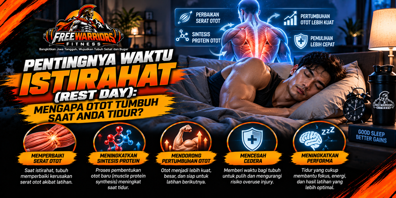 Pentingnya Waktu Istirahat (Rest Day): Mengapa Otot Tumbuh Saat Anda Tidur?